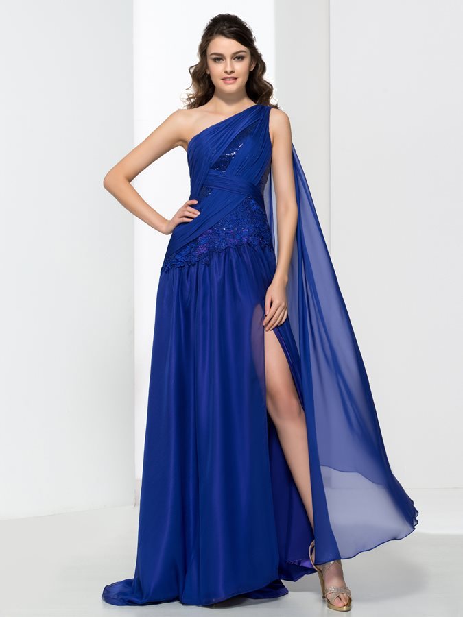 Robe de bal Elégant Naturel taille Mousseline Corsage plissé 1 Robe de bal Elégant Naturel taille Mousseline Corsage plissé 1